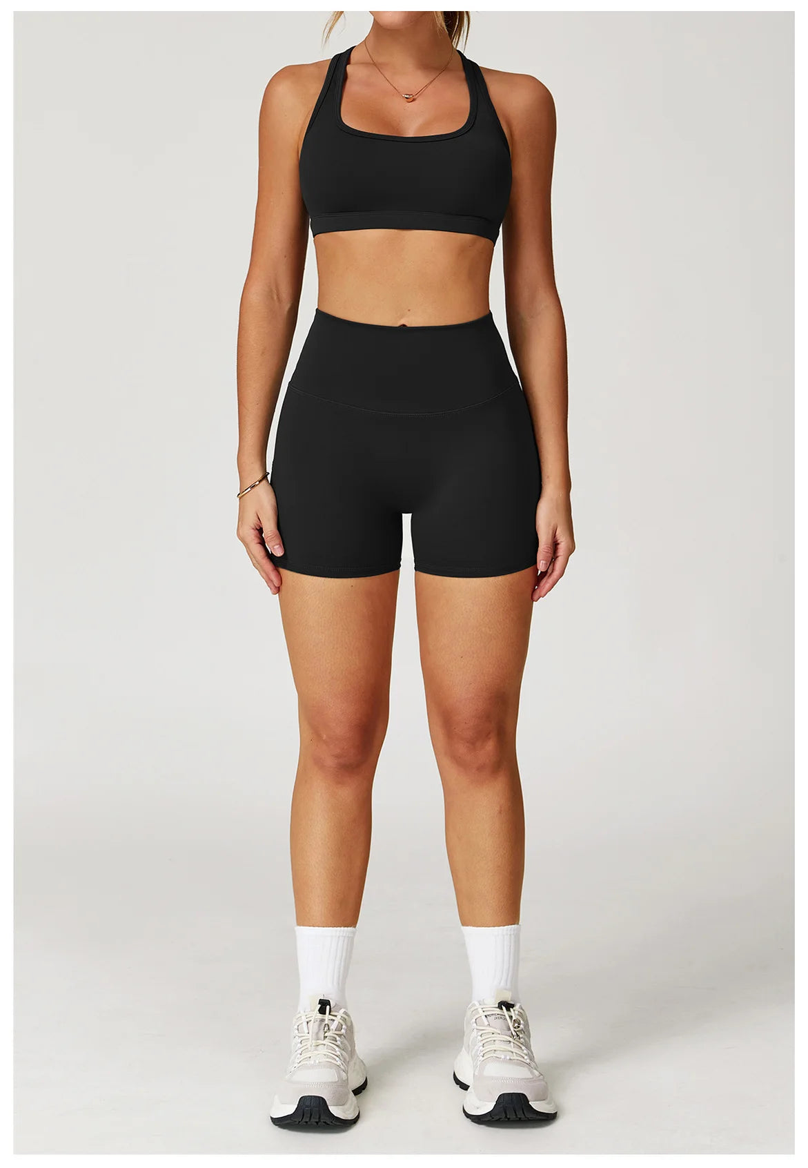 2PCS Women’s Yoga Set – Sports Bra & Shorts Fitness Outfit