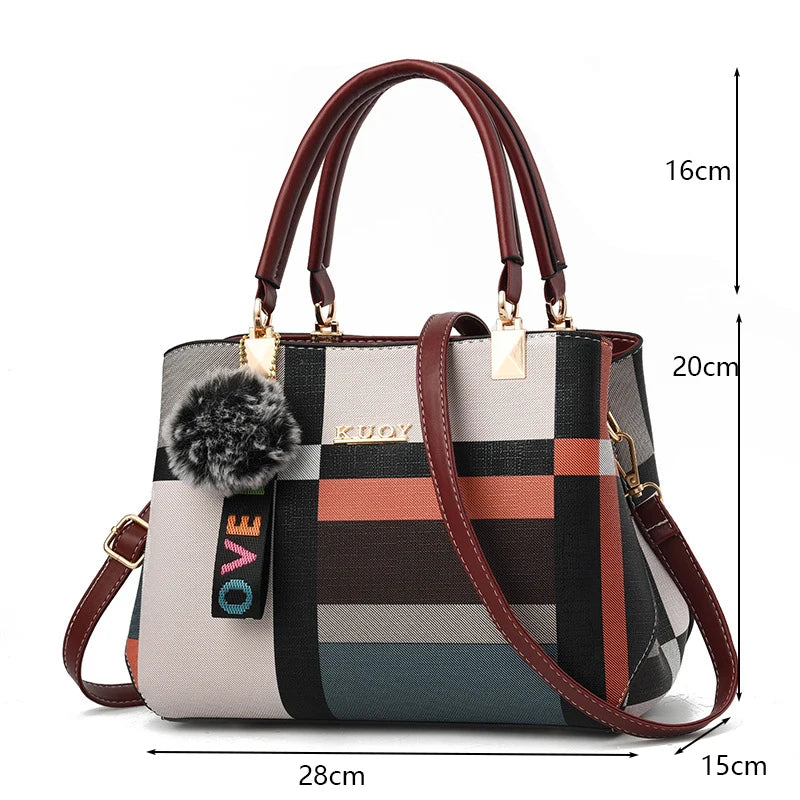 Luxury PU Leather Tote – Large Capacity Travel Crossbody Bag