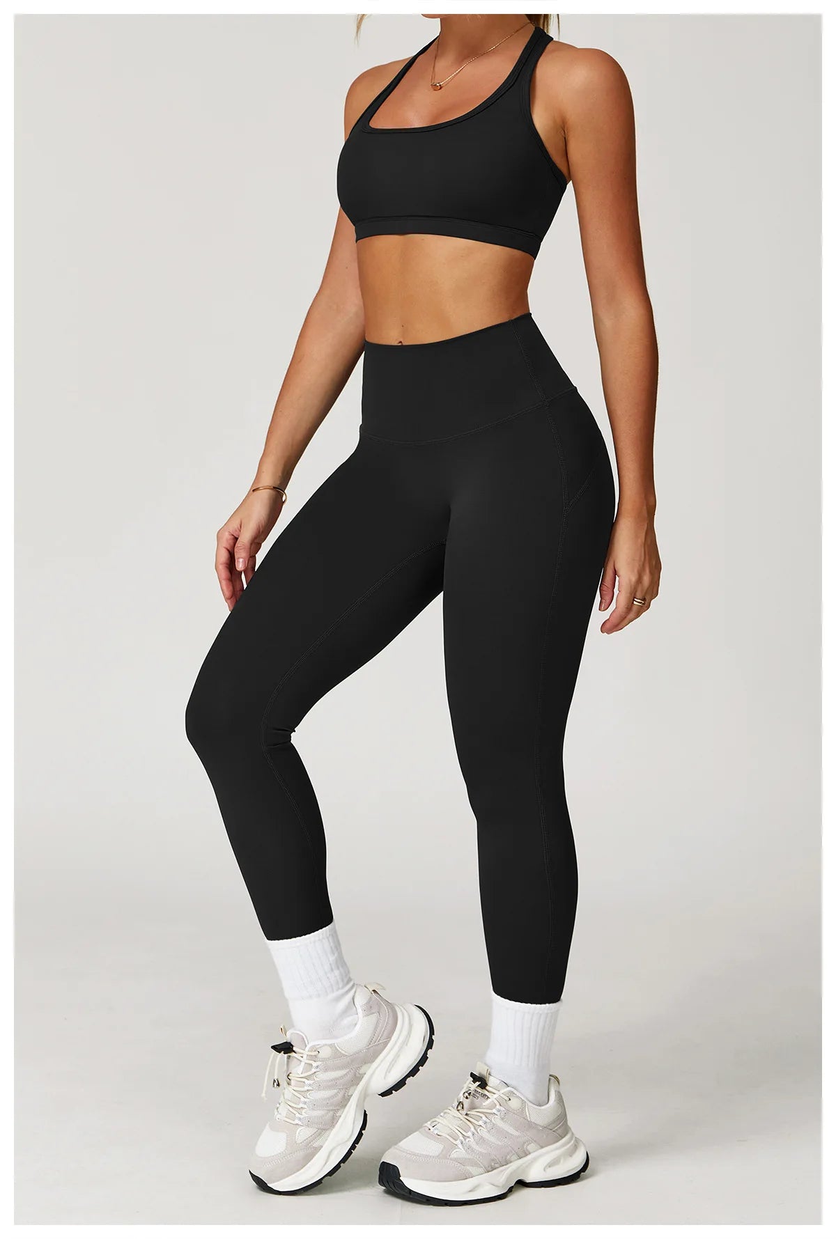2PCS Women’s Yoga Set – Sports Bra & Shorts Fitness Outfit