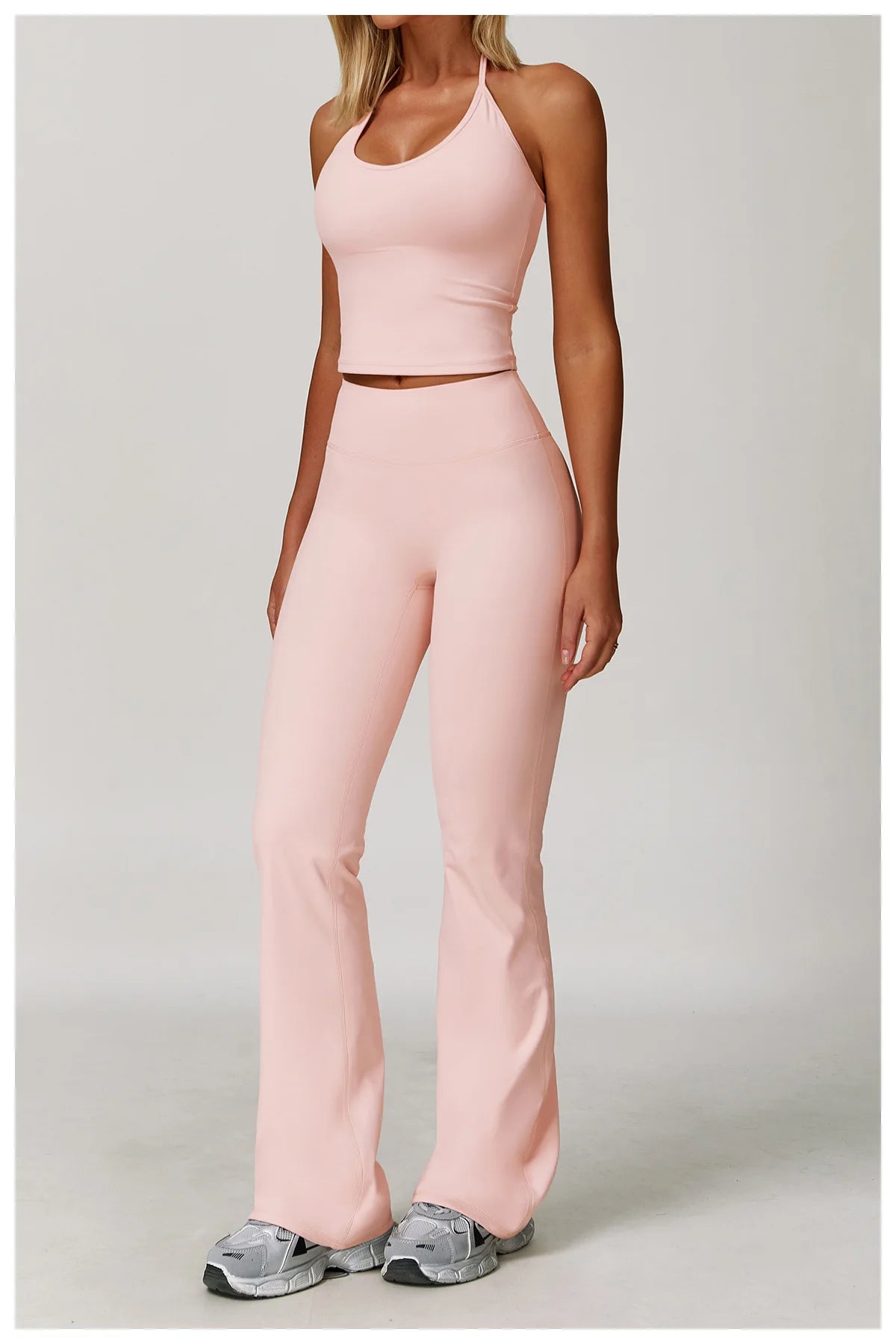 Women’s 2-Piece Yoga Set – Bell-Bottom Pants & Sports Bra