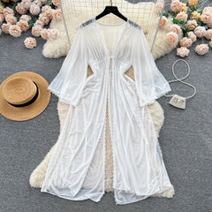 Sheer Elegant Long Robe Dress