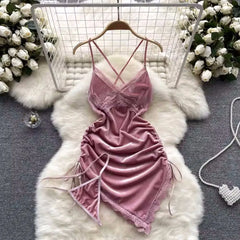 Seductive V-Neck Nightwear Set - Erotic Lingerie for Women