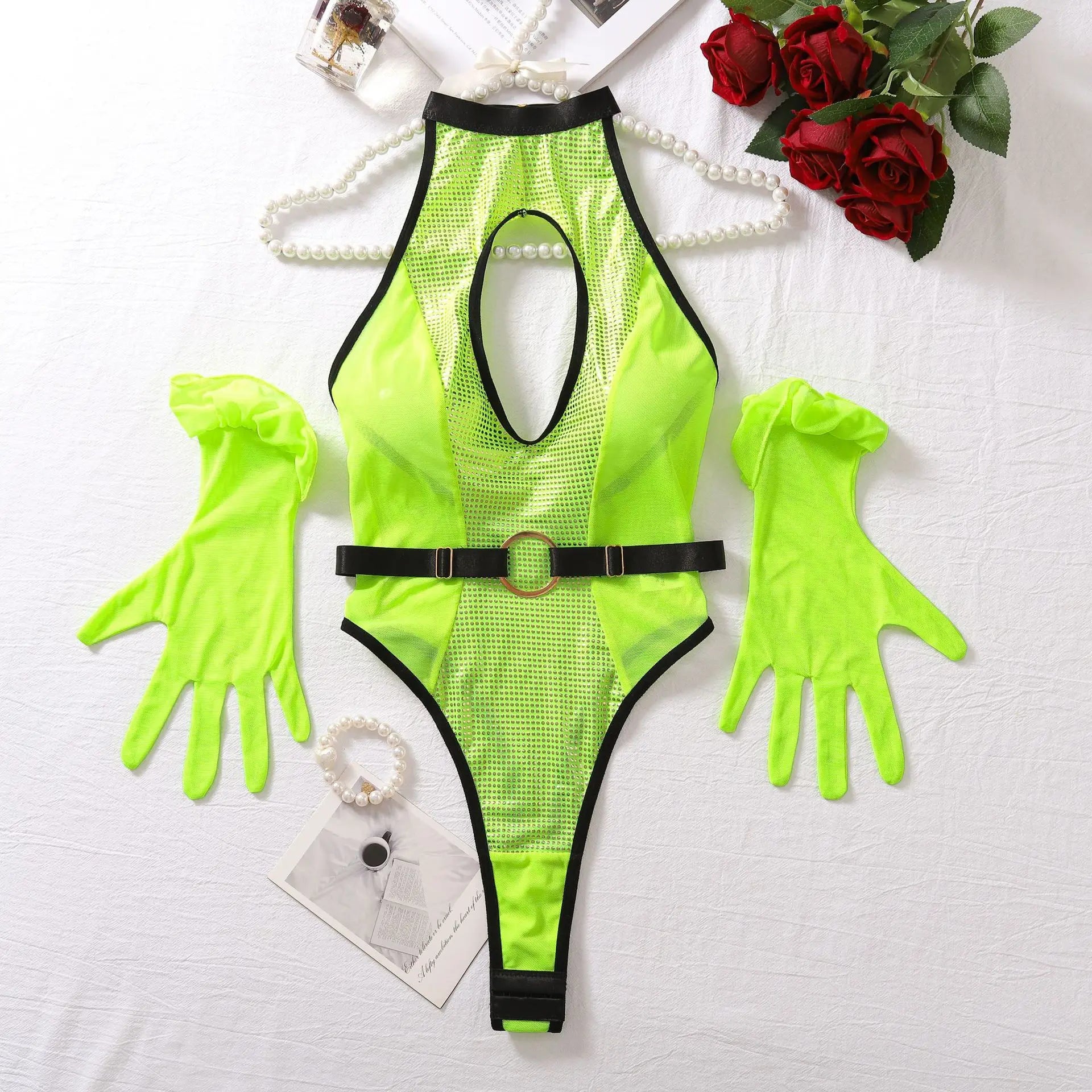 Sexy Slim Lattice Print Backless Jumpsuit for Women