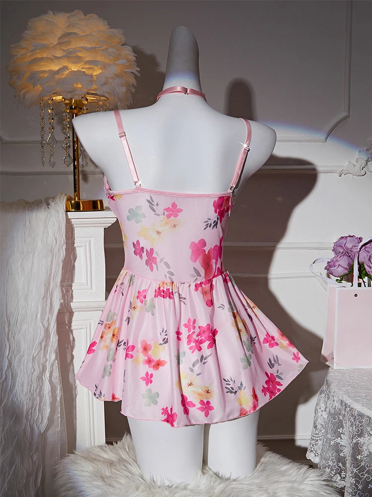 Women’s Sexy Floral Lace Nightgown – Valentine’s Day Sleepwear & Princess-Style Lingerie Slip Dress