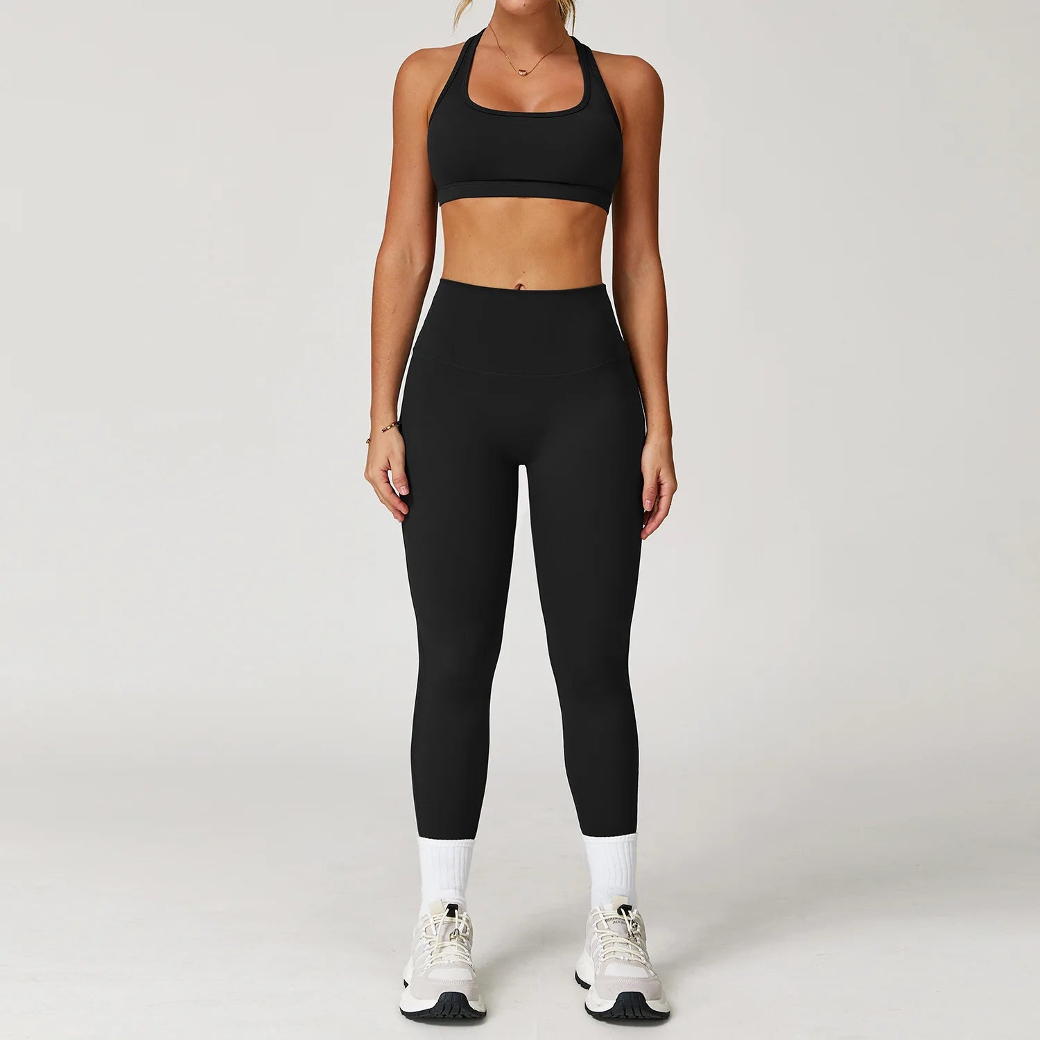 2PCS Women’s Yoga Set – Sports Bra & Shorts Fitness Outfit