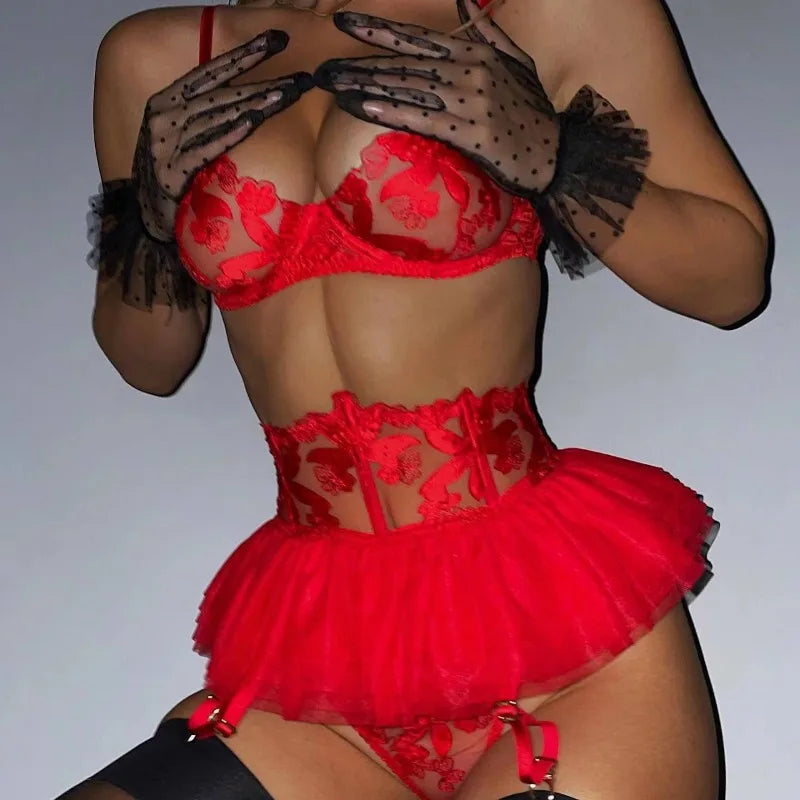 3 Piece Sexy Lingerie Set For Women