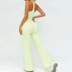 Contrasting Color Yoga Tracksuit Set