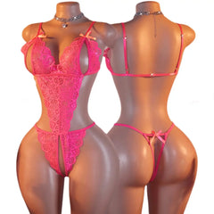 Sexy Nightgown Open Bra Crotchless Bodysuit Exotic Teddies Babydoll Underwear One Piece Elegant & Seductive Lingerie For Women
