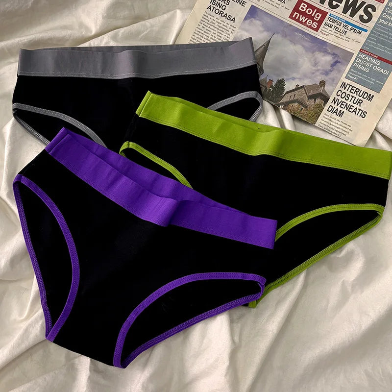 Cotton Smiley Print Mid Rise Briefs 3pcs
