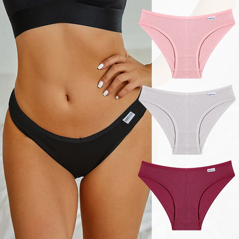 Black women's underwear with pink, gray, and red options displayed.