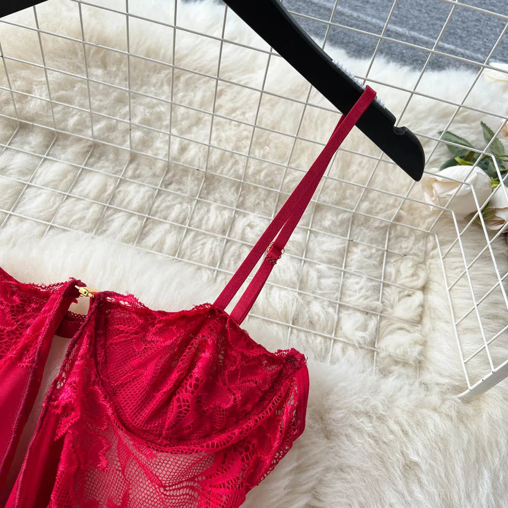 Elegant Mesh Camisole Nightgown – Lightweight Summer Sleepwear