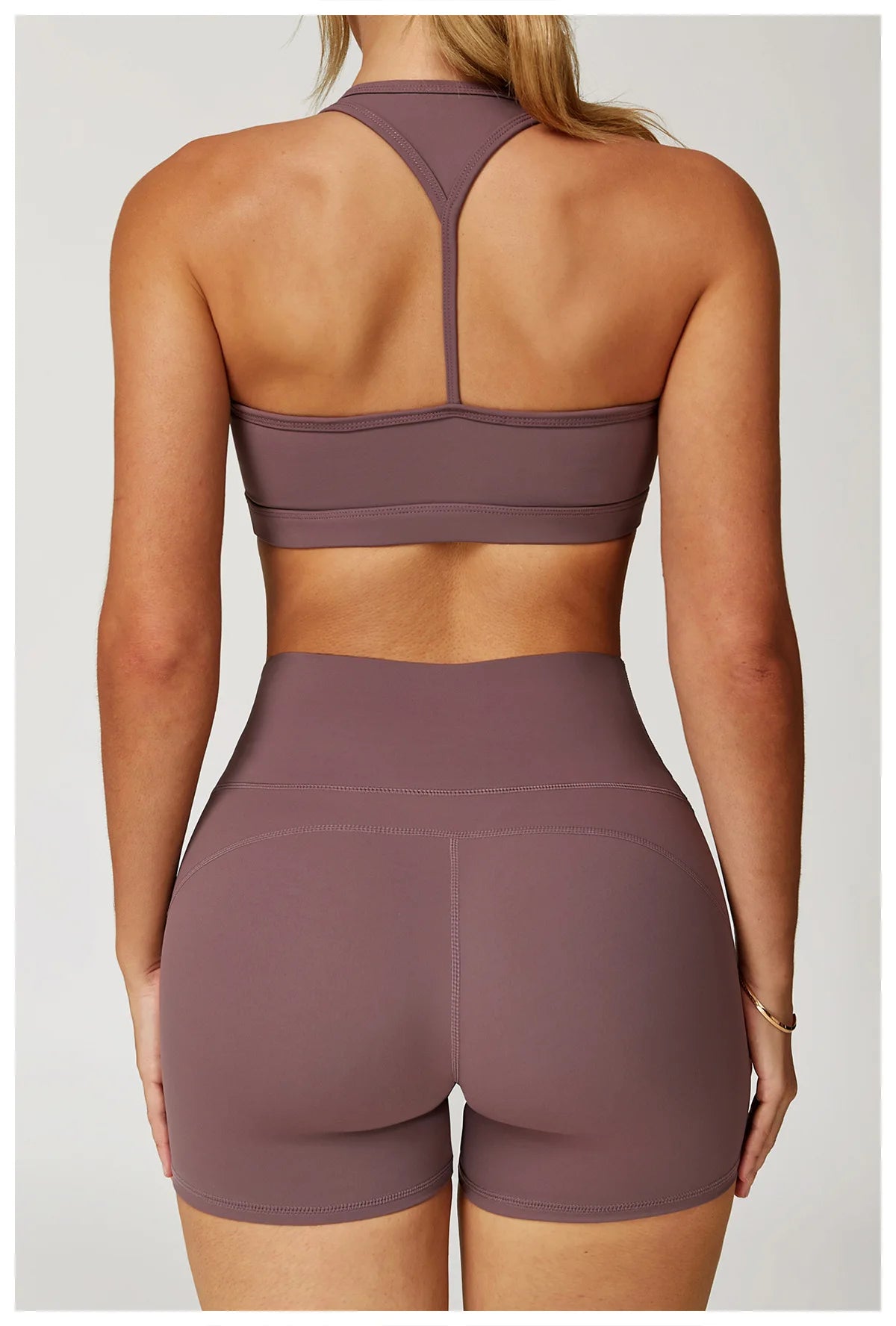 2PCS Women’s Yoga Set – Sports Bra & Shorts Fitness Outfit