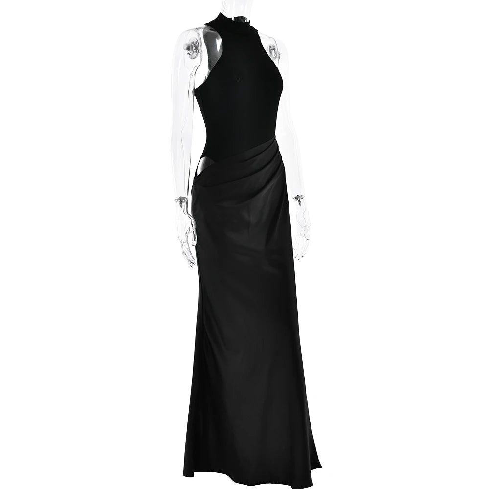 Elegant Sleeveless Satin Dress