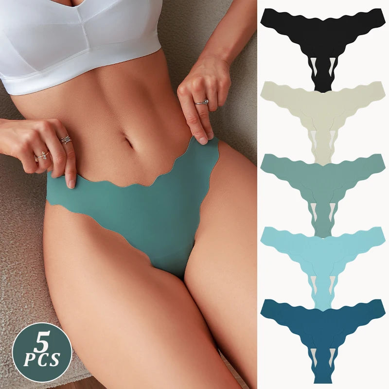 Teal underwear worn by a person with color swatches on the side