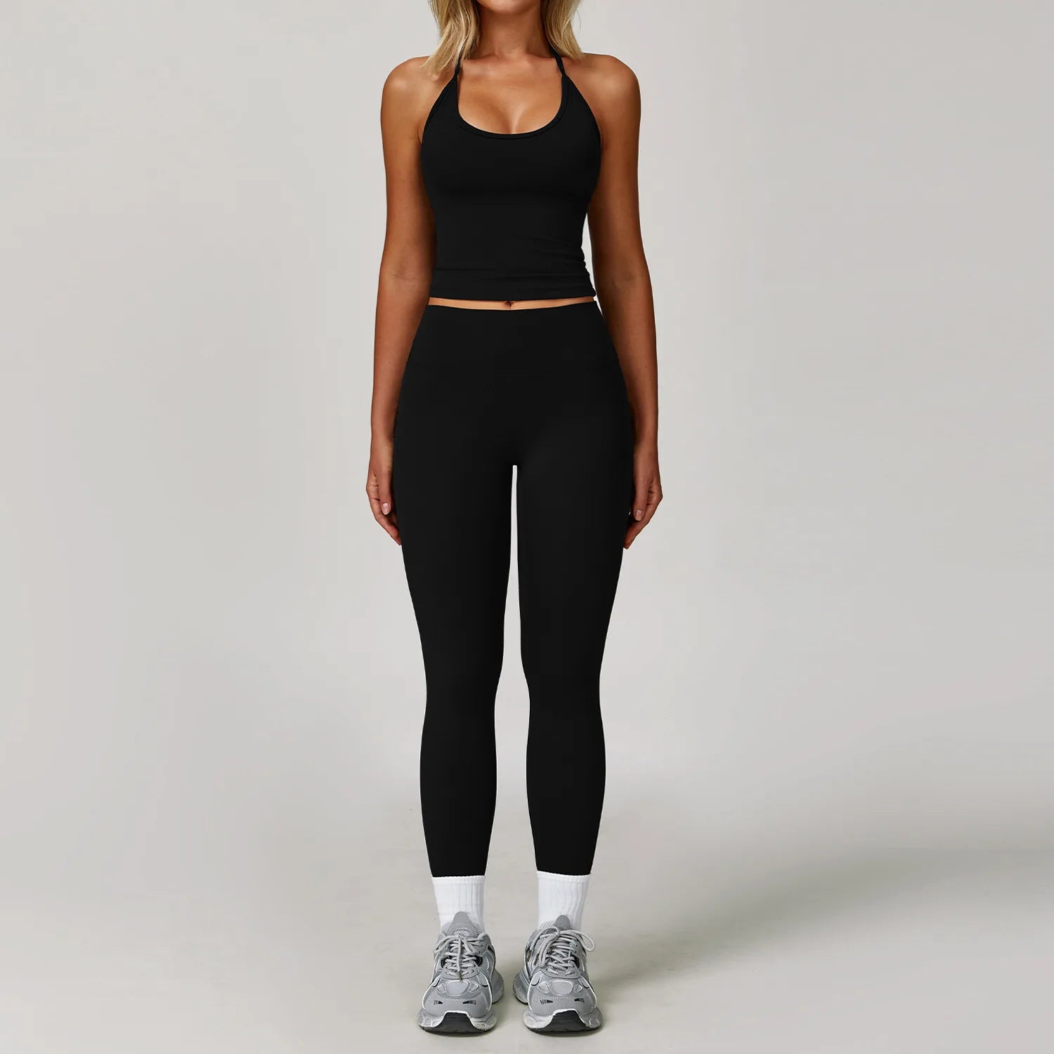 Women’s 2-Piece Yoga Set – Bell-Bottom Pants & Sports Bra