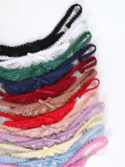 Lace Jacquard G-String Thong 12-Pack