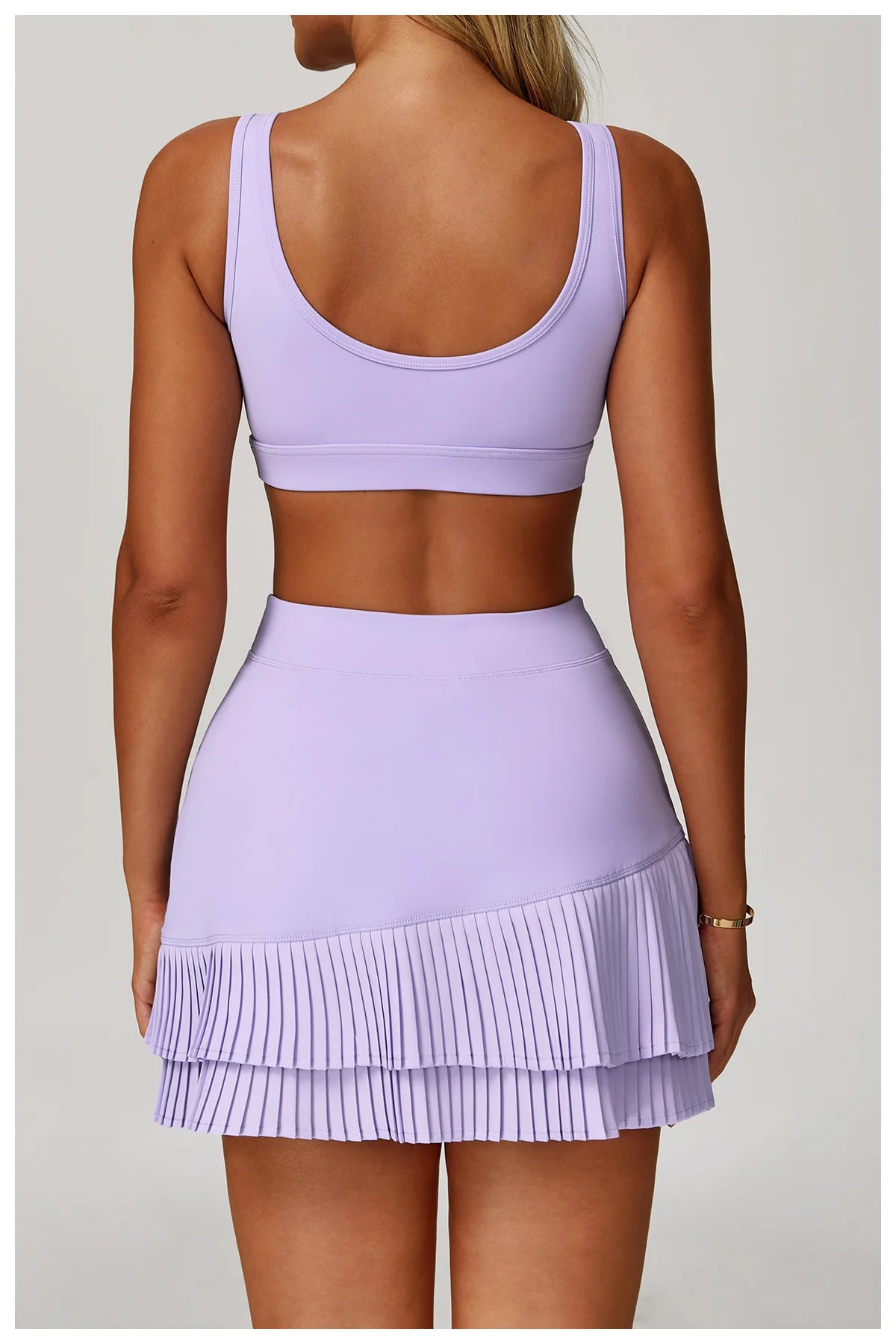 High Waist Women’s Pleated Tennis Skirt with Pockets
