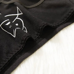 Cute Cat Print Cotton Briefs 5pcs