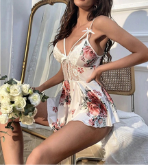 Sexy Lace & Satin Nightgown