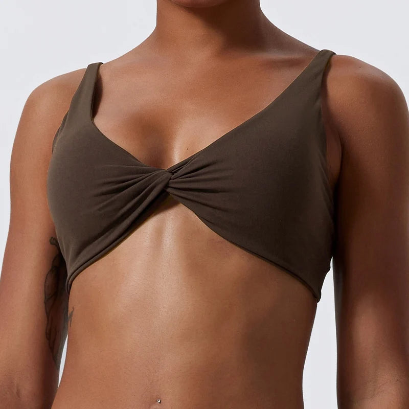 Women’s Shockproof Push-Up Sports Bra – Quick-Dry Gym Crop Top