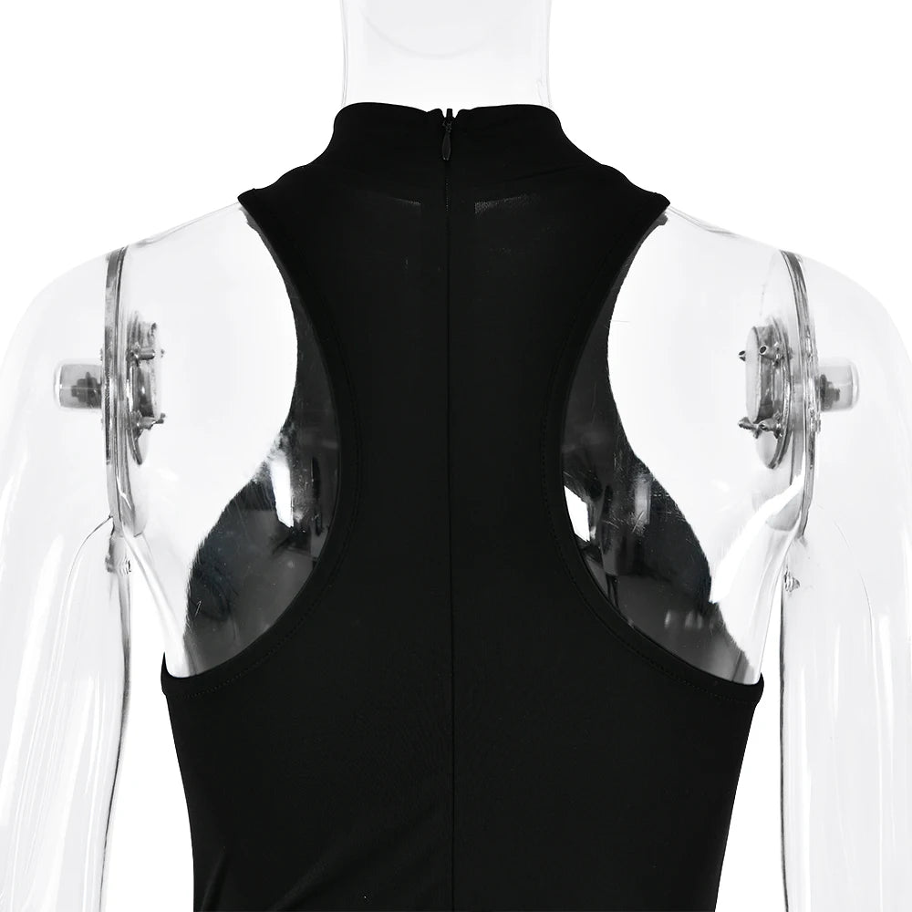 Elegant Sleeveless Satin Dress
