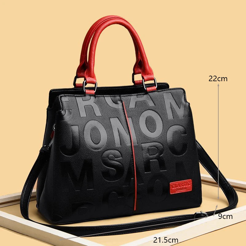 Luxury PU Leather Tote – Large Capacity Travel Crossbody Bag