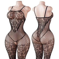 Women Floral Fishnet Bodystocking Lingerie