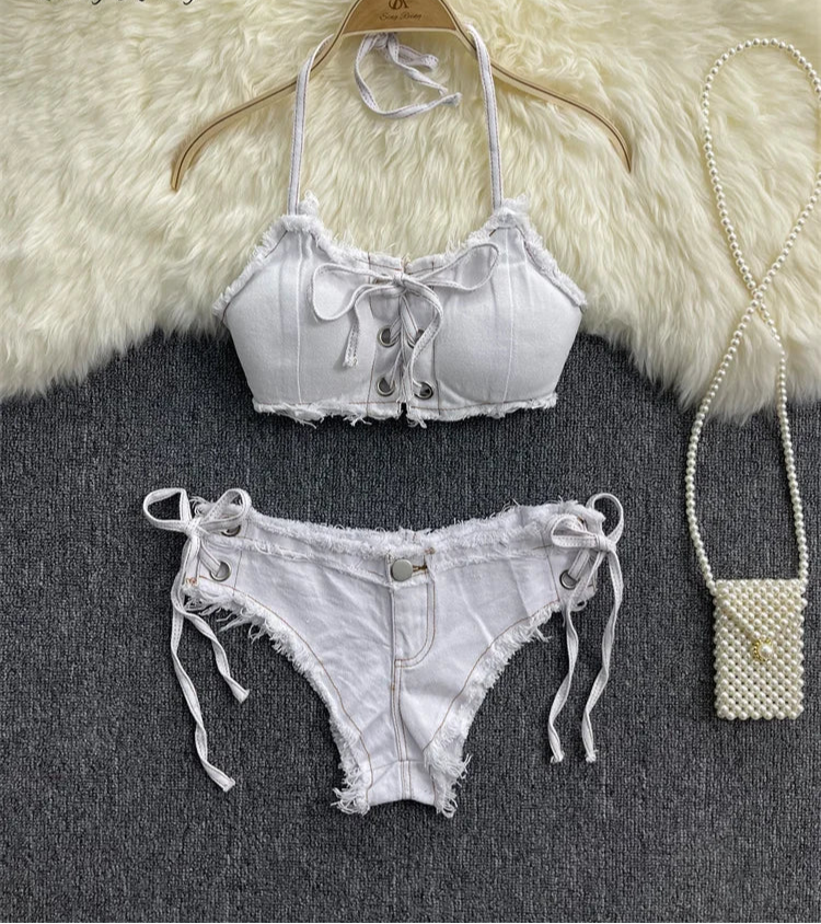 Trendy Denim-Style Women’s Underwear – Fashionable Low-Waist Jeans Panties