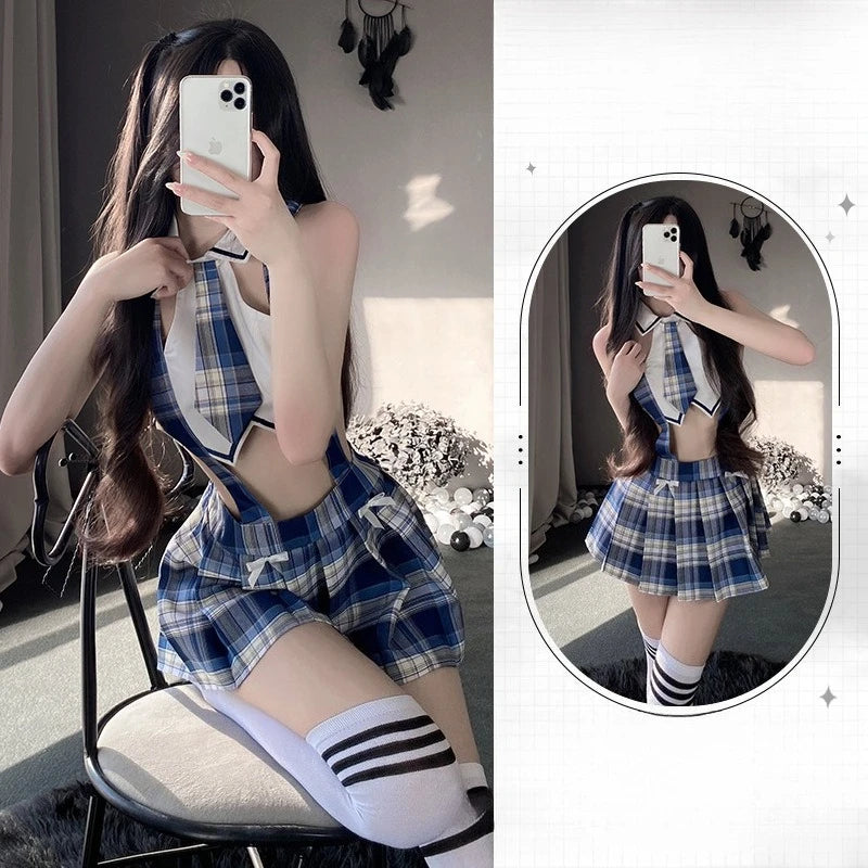 Contrast Patchwork Costume Skirt Set