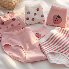 Sweet Bow Solid Cotton Briefs 5pcs