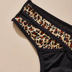 3-Piece Leopard Print Low Rise Thongs