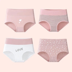 Women Cotton High Waist Briefs 4-Pack