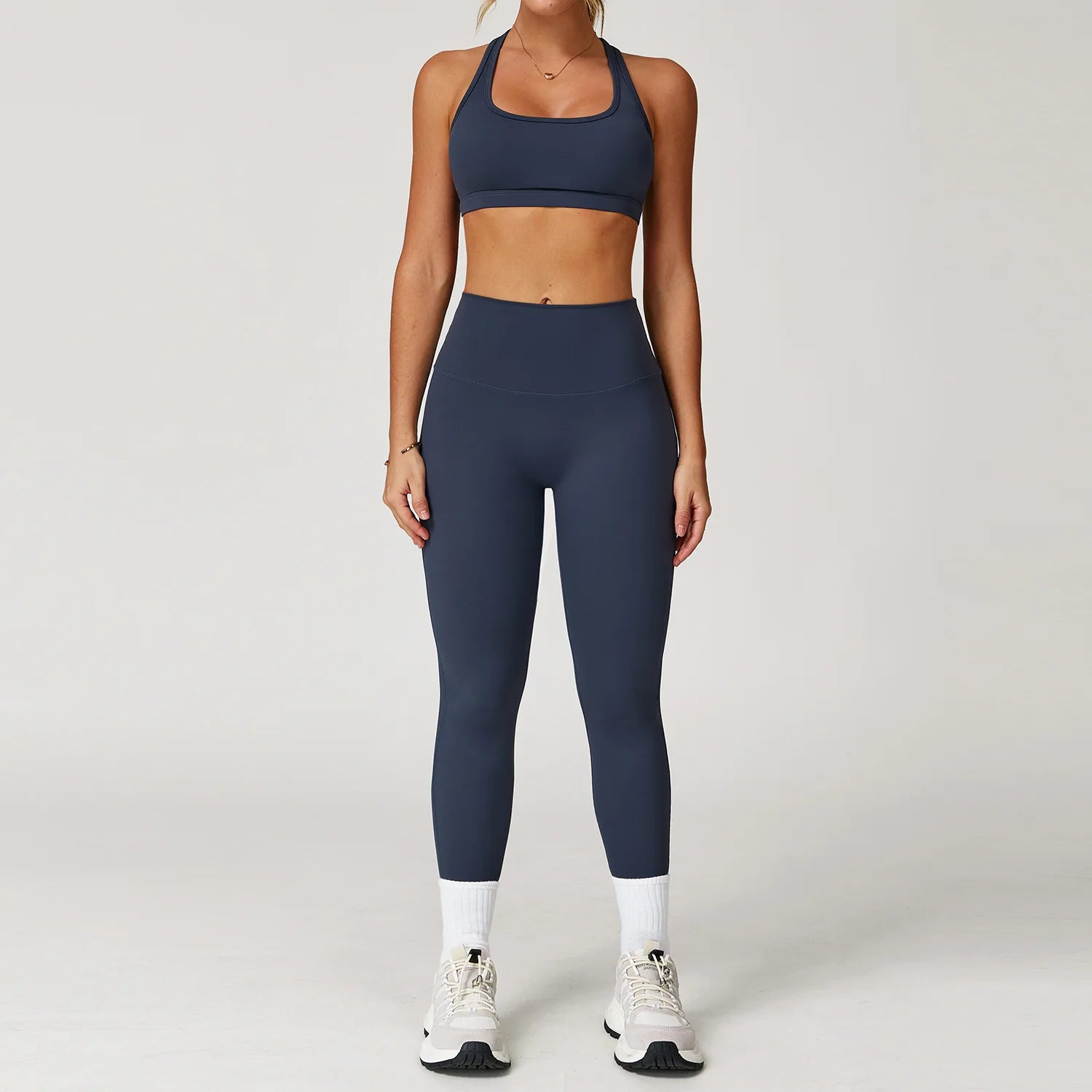 2PCS Women’s Yoga Set – Sports Bra & Shorts Fitness Outfit