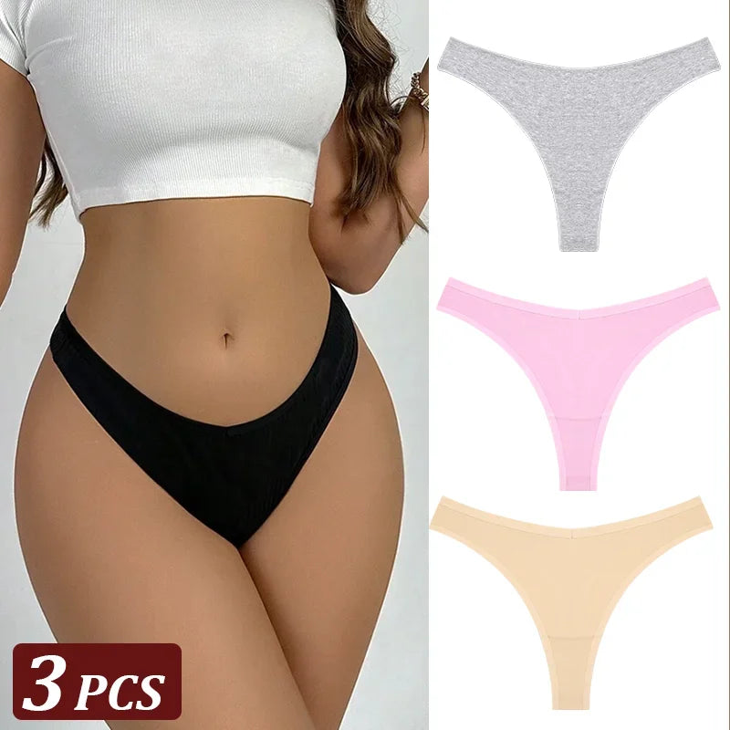 Black thong with additional color options on a plain background