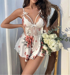 Sexy Lace & Satin Nightgown