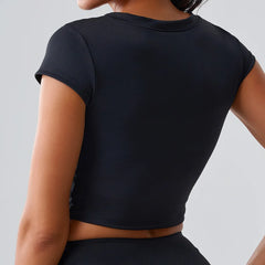 Women’s Short-Sleeved Push-Up Yoga Top