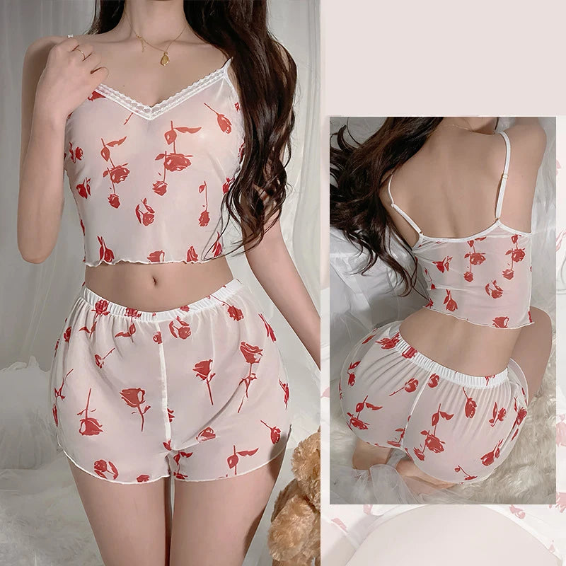 Women’s Sexy Mesh Pajama Set