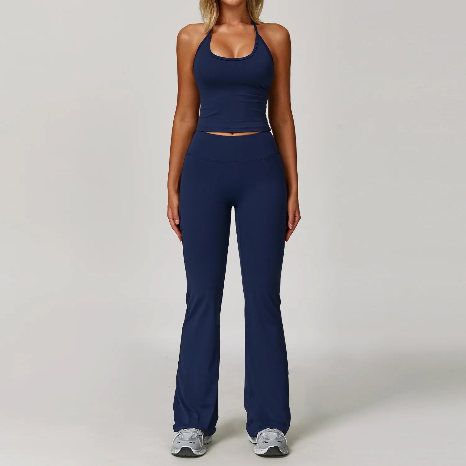 Women’s 2-Piece Yoga Set – Bell-Bottom Pants & Sports Bra