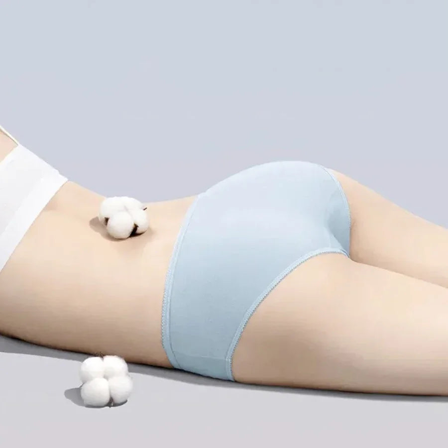 Light blue underwear on a neutral background