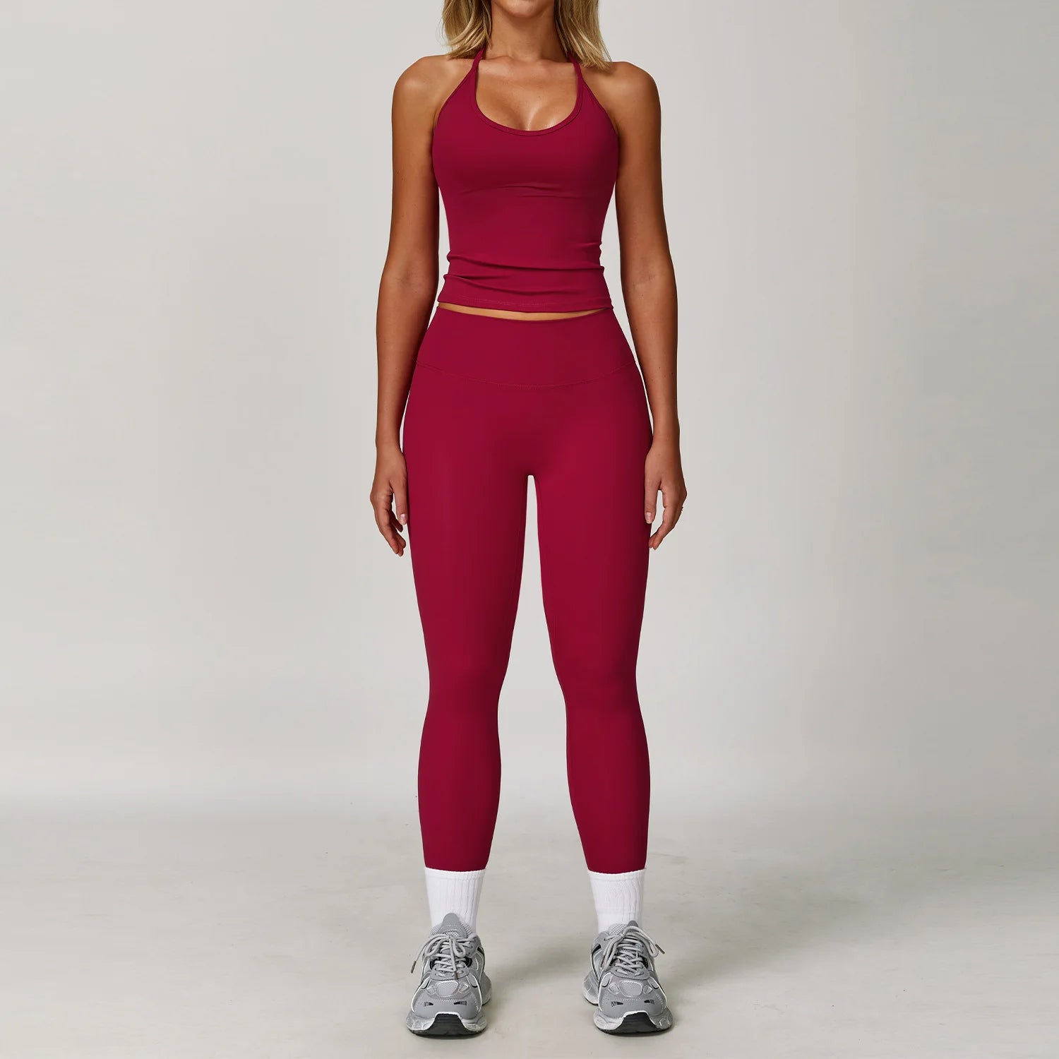 Women’s 2-Piece Yoga Set – Bell-Bottom Pants & Sports Bra