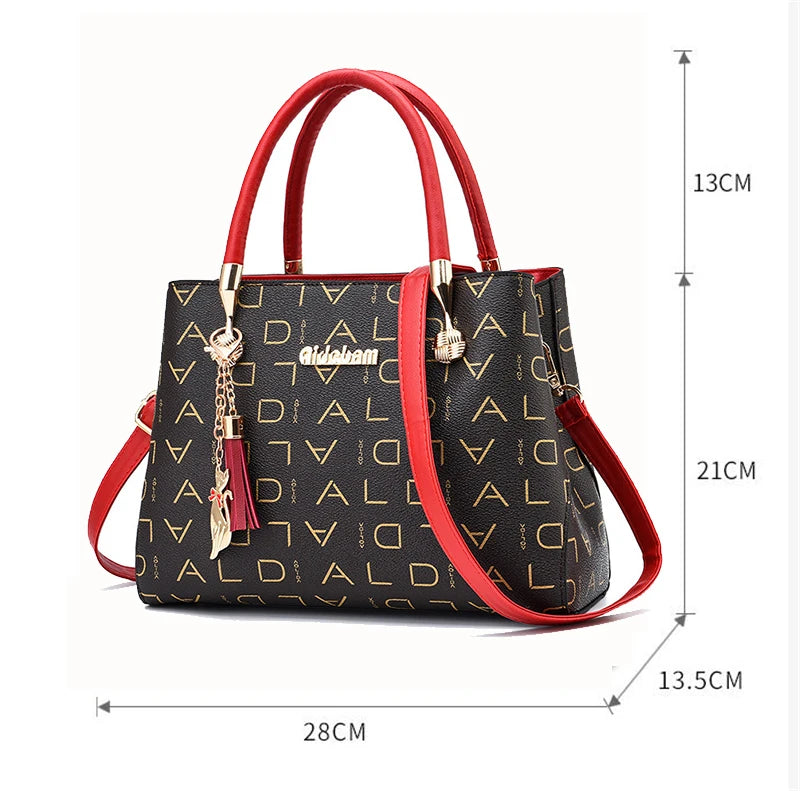 Luxury PU Leather Tote – Large Capacity Travel Crossbody Bag