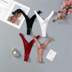 Seamless Solid Low Rise Thong Panties