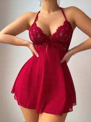 Sexy Backless Lace Babydoll – Sheer Nightdress & Sleepwear