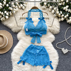 Fashion Bow Lace Sexy Lingerie Set
