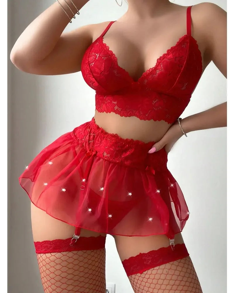 3 Pieces Sexy Lingerie Set