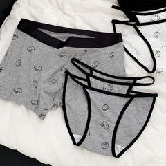 Cute Cartoon Couple Underwear Set