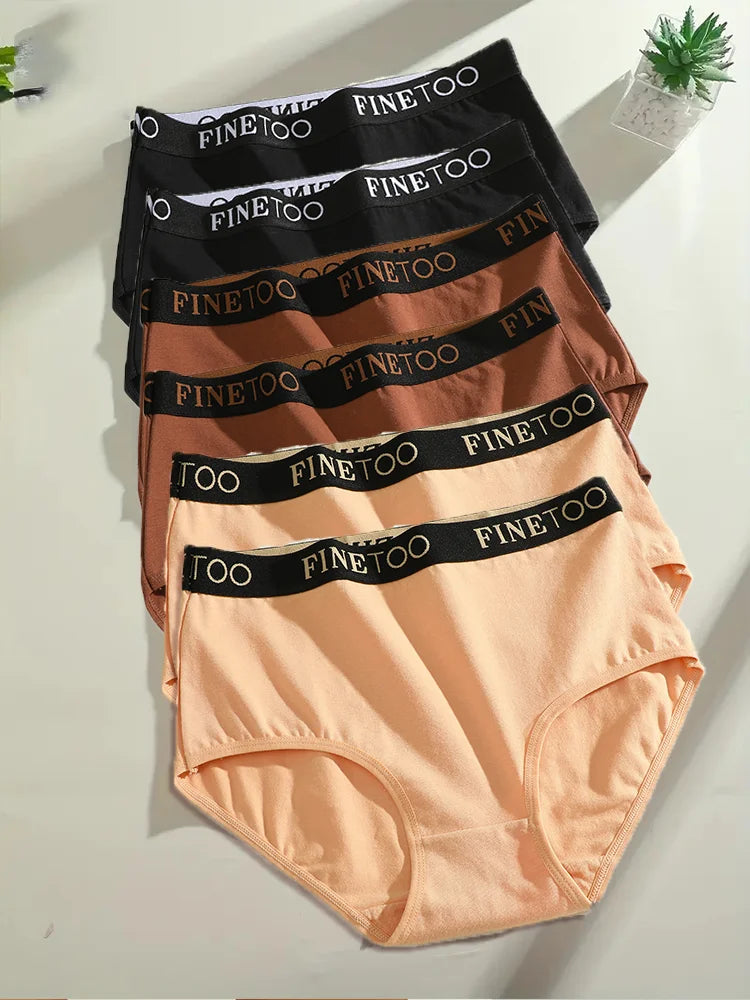 Set of women's underwear with 'FINEtoo' branding on a light background