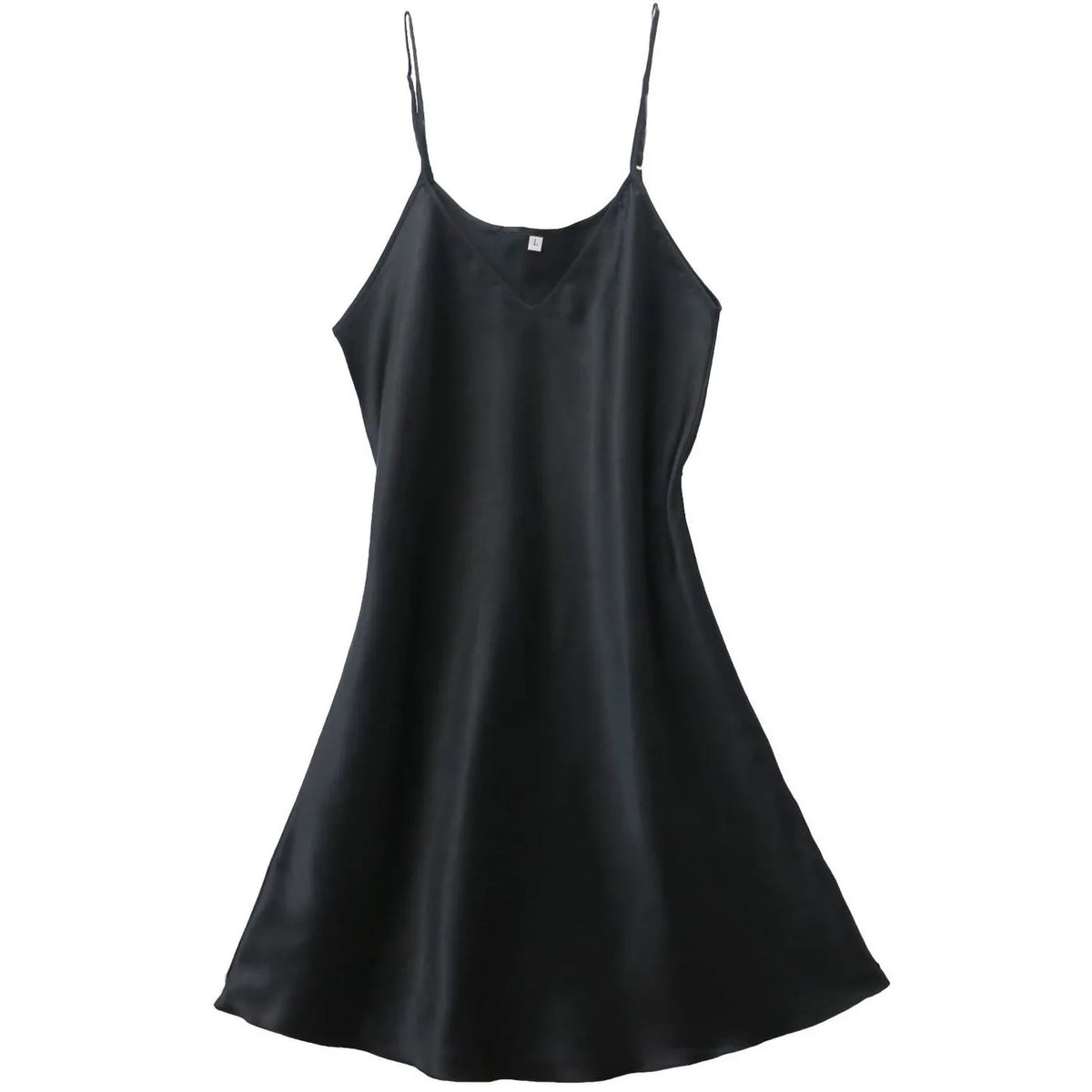 Satin Cherry Print V-Neck Nightgown