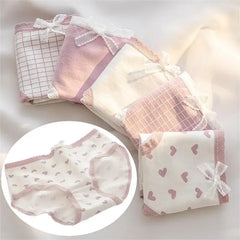 5 PCS Women's Cotton Panties Girls Briefs Comfortable Underwear Elasticity Triangle Pants Breathable Underpants Intimates