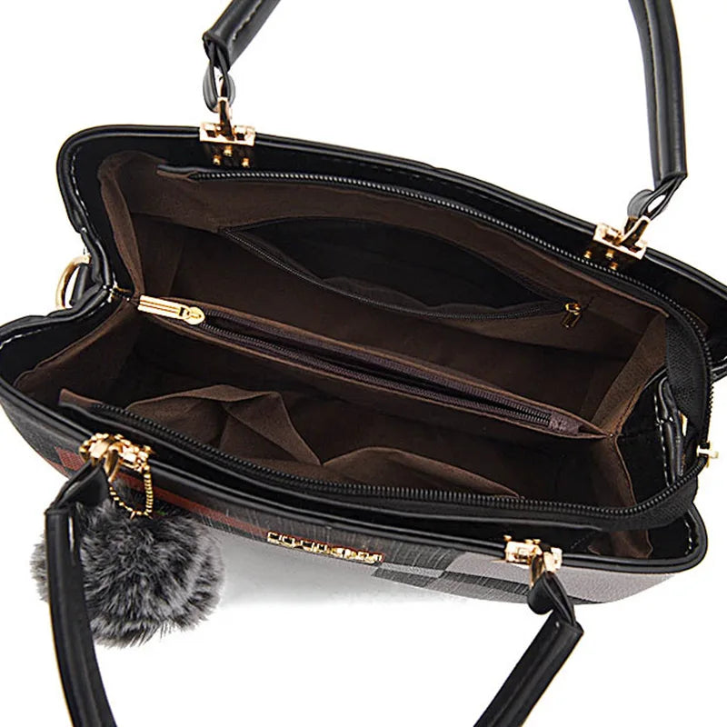 Luxury PU Leather Tote – Large Capacity Travel Crossbody Bag